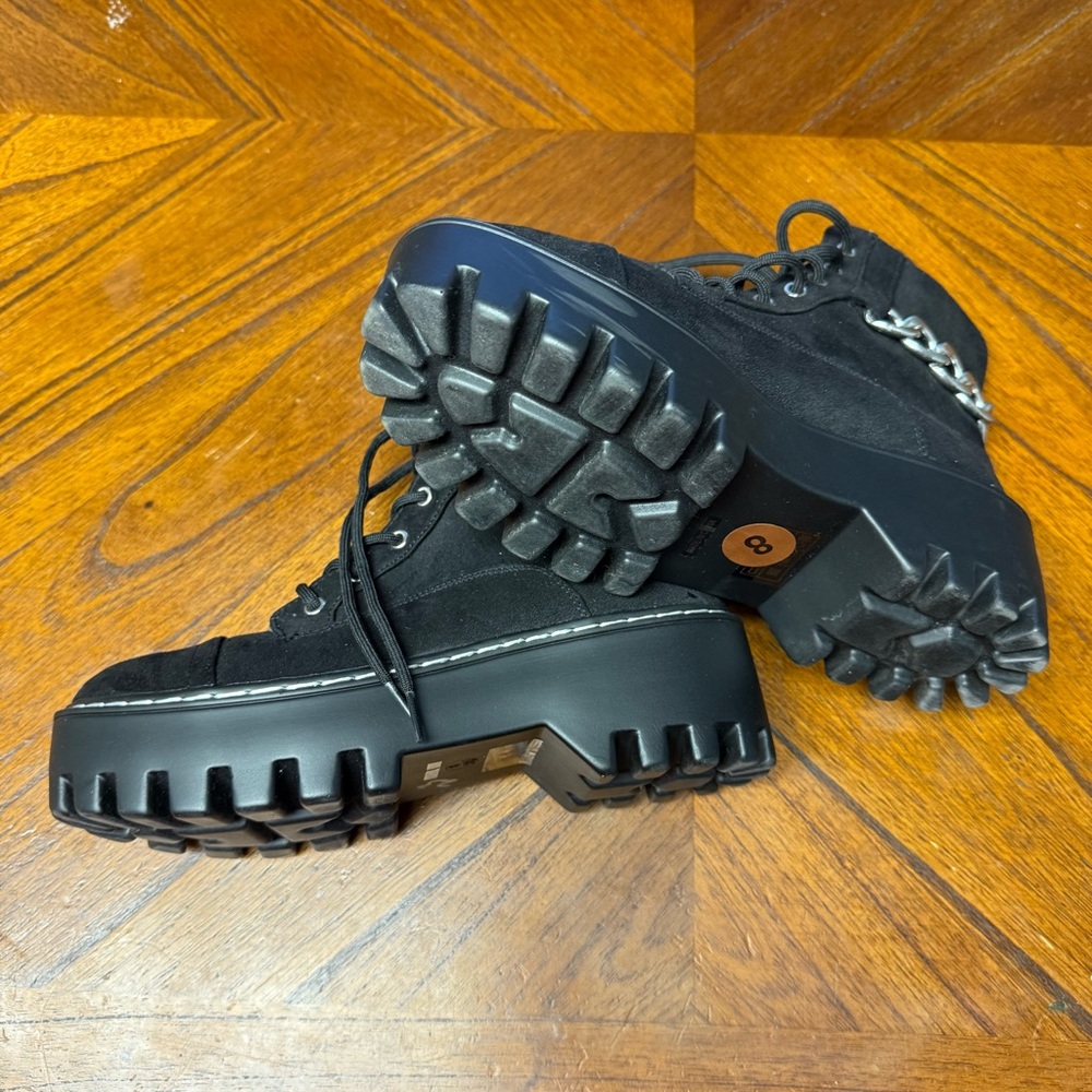 BAMBOO Pantages-01 Lace-up platform chunky heels ankle punk boots - Picture 4 of 6